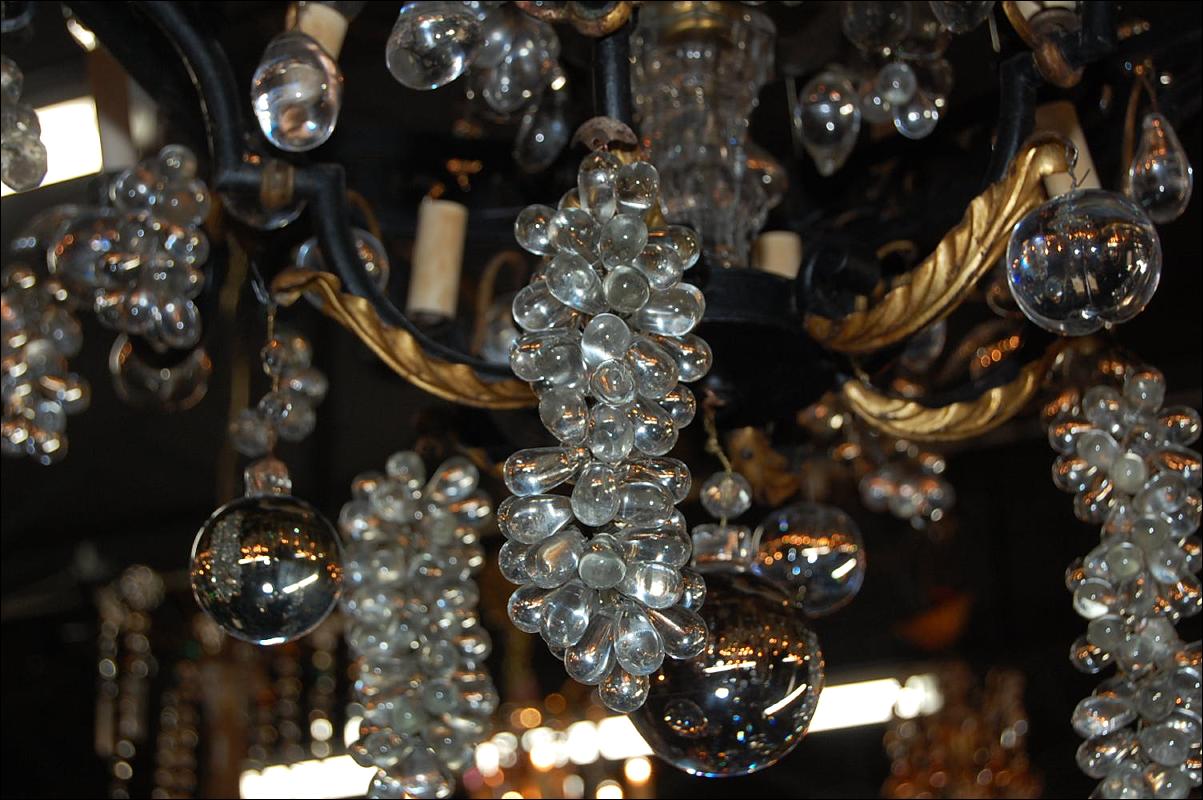 Continental Iron & Crystal Chandelier