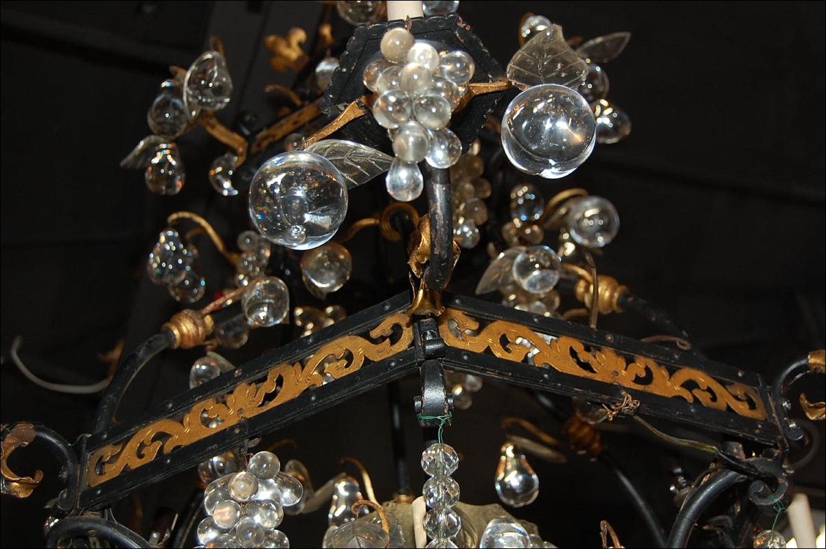Continental Iron & Crystal Chandelier