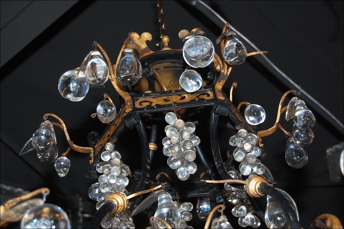 Continental Iron & Crystal Chandelier
