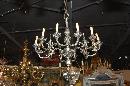 Continental Silvered Bronze Chandelier