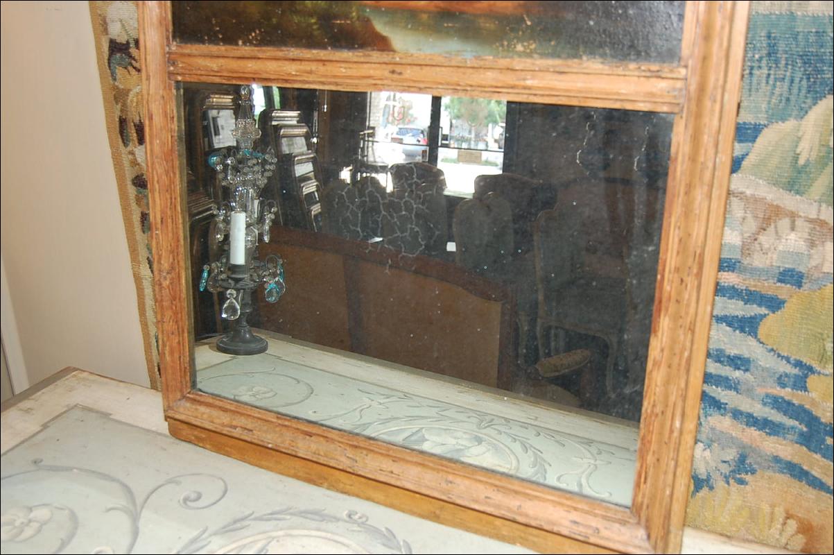 Antique French Trumeau Mirror