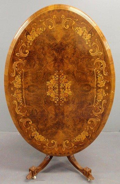 Continental Marquetry Lift Top Table