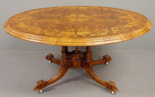 Continental Marquetry Lift Top Table