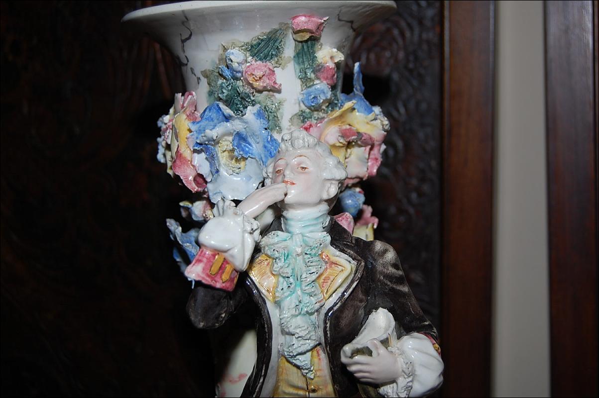 Pair French Majolica Vases