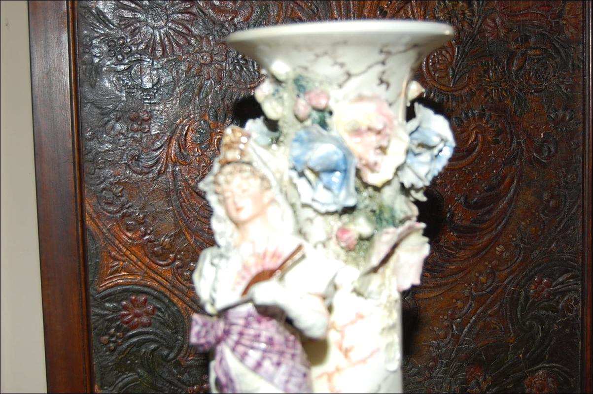 Pair French Majolica Vases