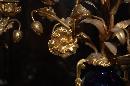 Pair French Dore Bronze & Cobalt Candelabra