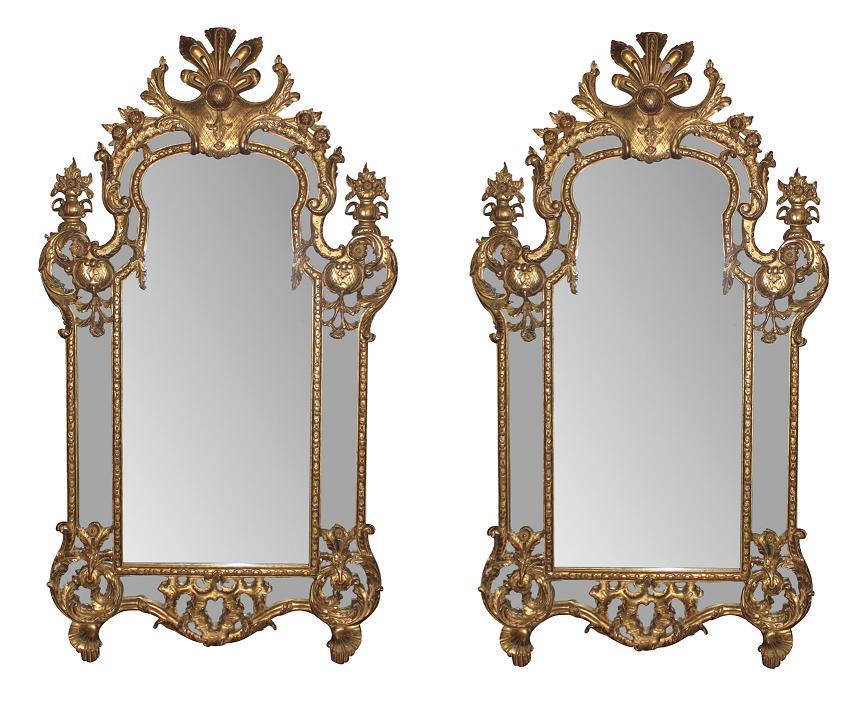 Impressive Pair French Style Mirrors
