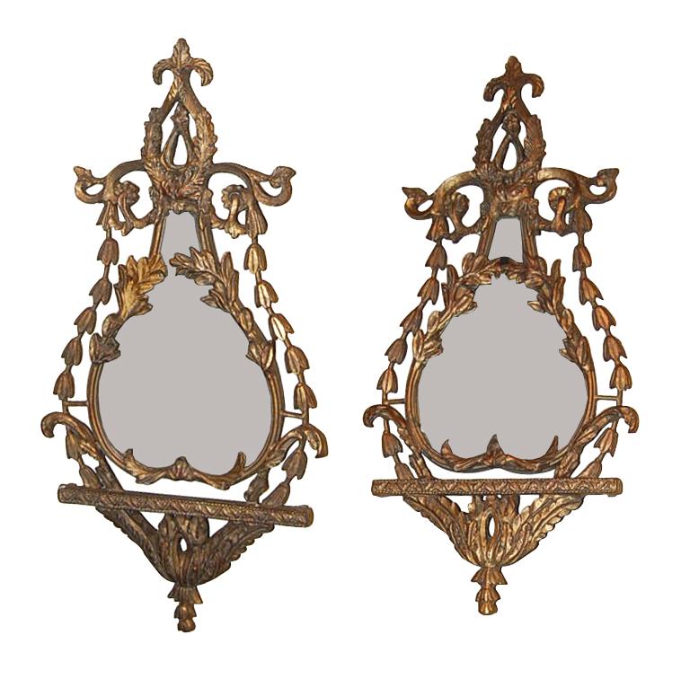 Pair French Gilt Mirrors
