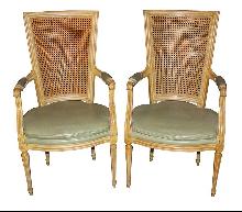 Pair French Directoire Chairs