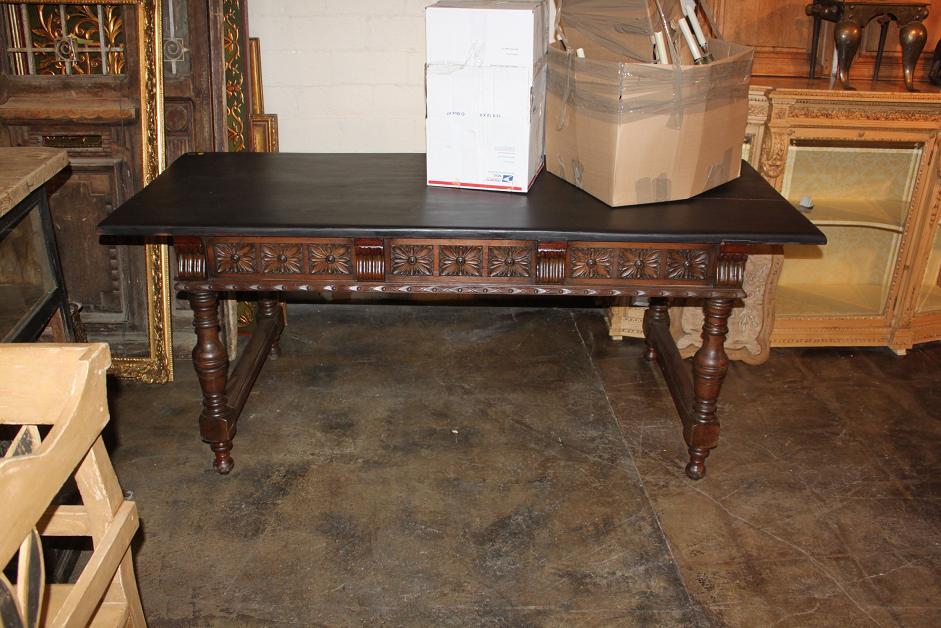 Spanish Carved Library Table