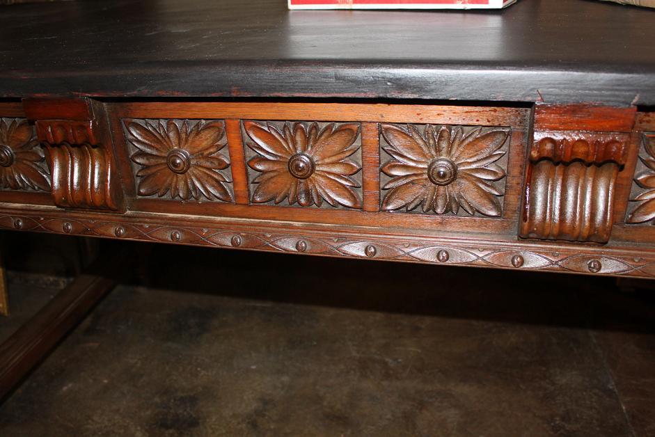 Spanish Carved Library Table