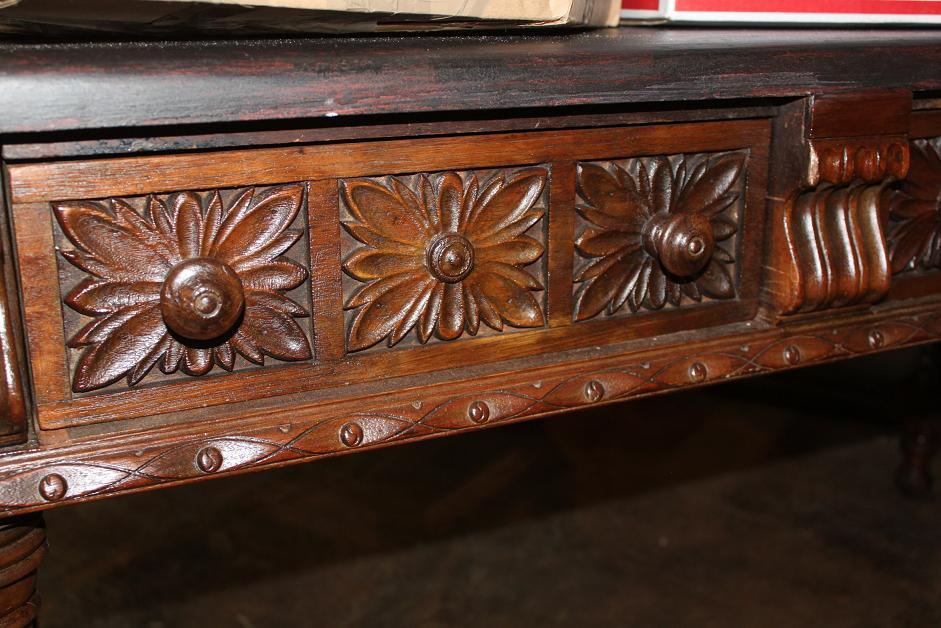 Spanish Carved Library Table