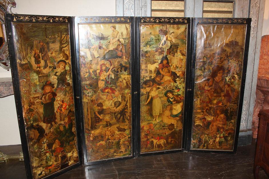 Continental Decoupage Screen