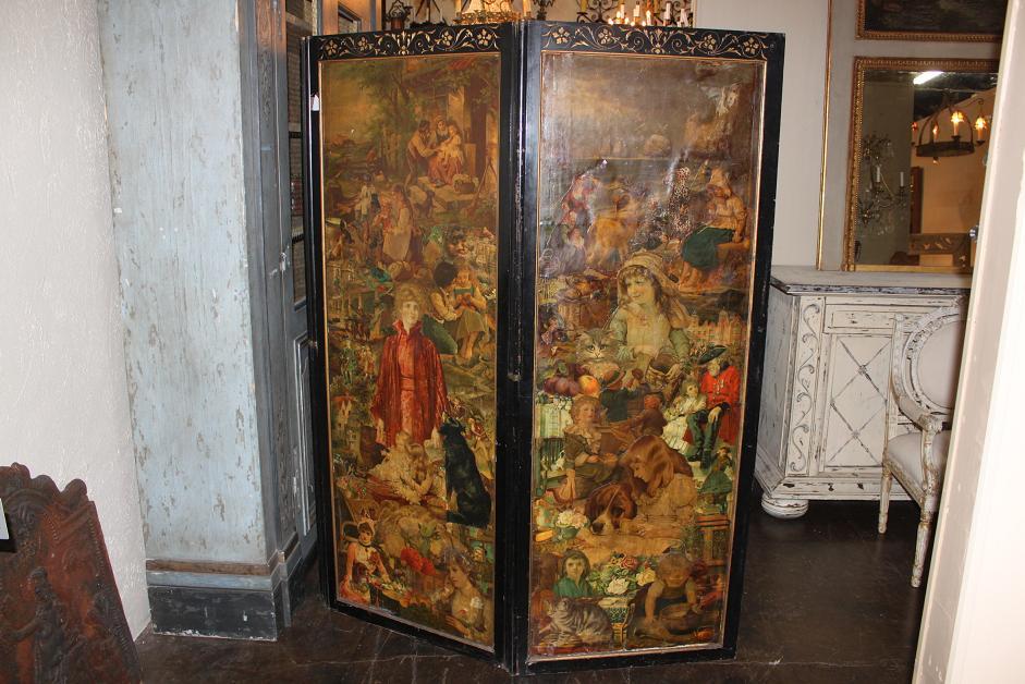 Continental Decoupage Screen