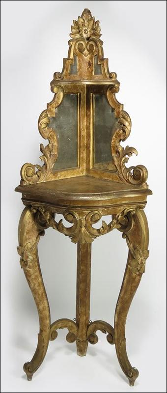 Italian Gilded Corner Console
