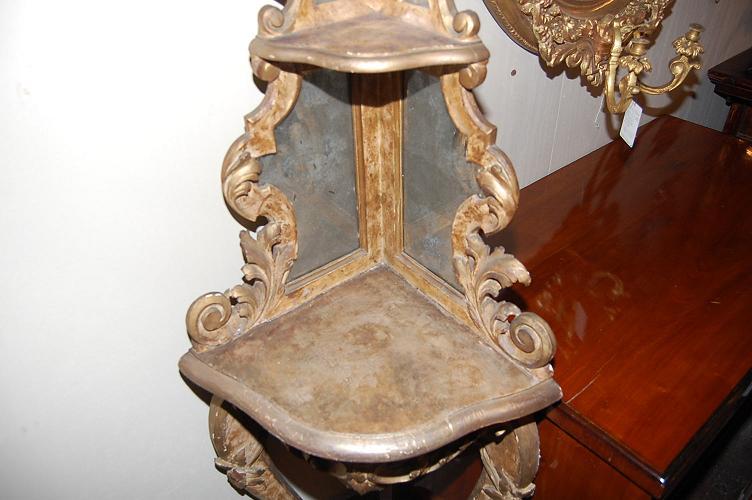 Italian Gilded Corner Console