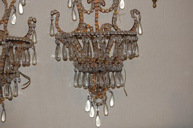 Pair Venetian Beaded Sconces