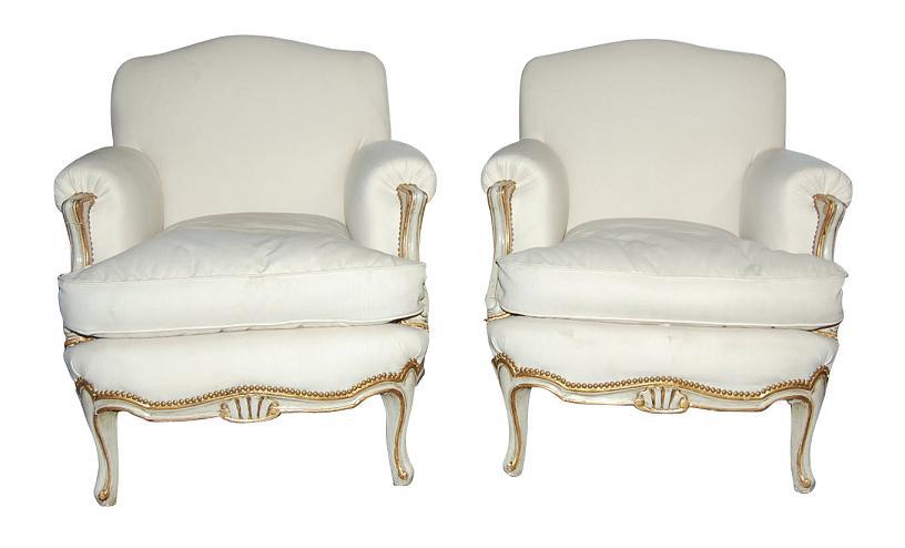 Pair Jansen Style Bergeres