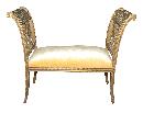 Neo-Classical Carved Window Bench