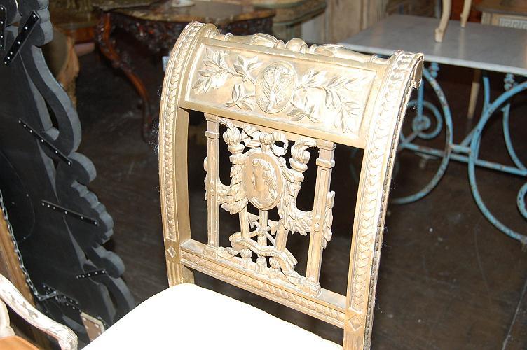 Neo-Classical Carved Window Bench