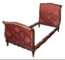 Country French Walnut Sleigh Bed