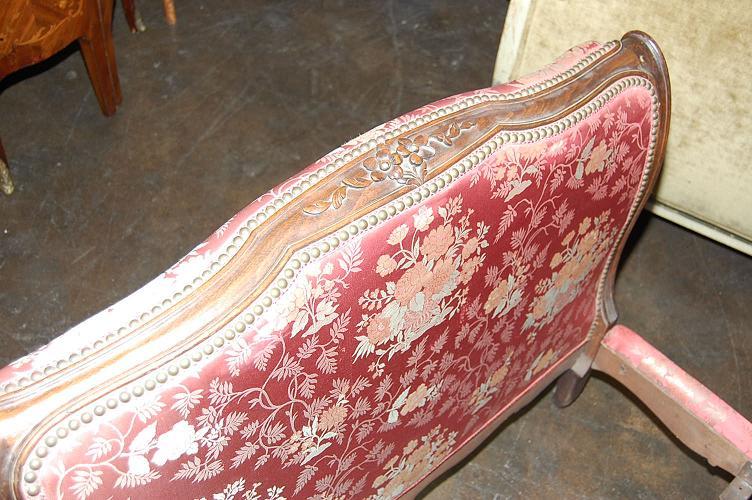 Country French Walnut Sleigh Bed