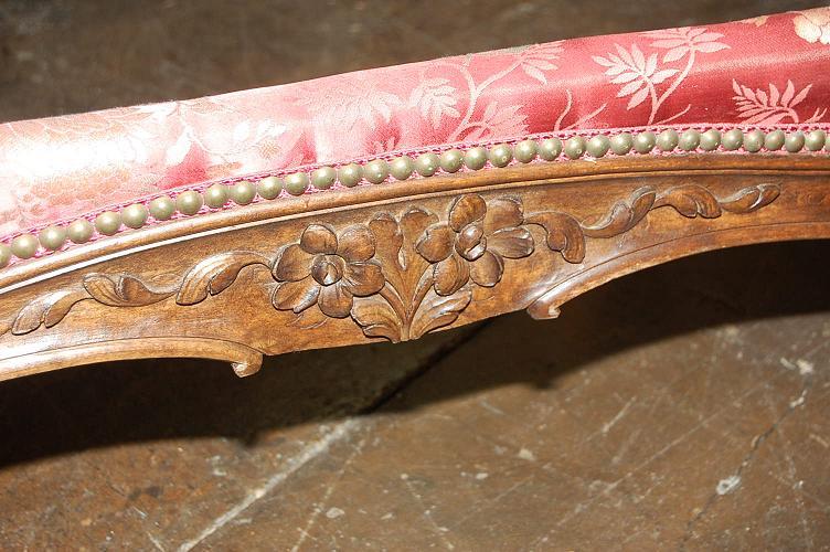 Country French Walnut Sleigh Bed