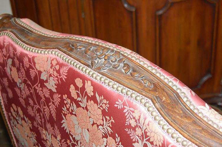 Country French Walnut Sleigh Bed
