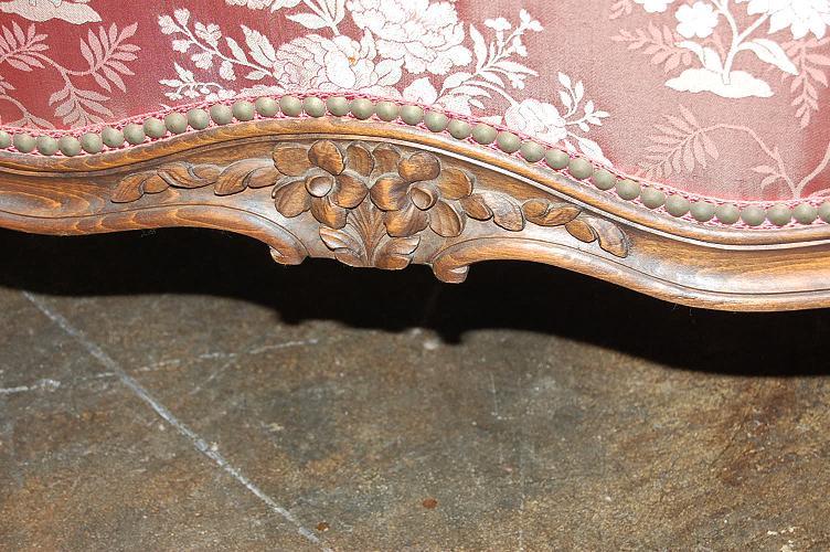 Country French Walnut Sleigh Bed