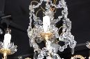 Petite French Crystal & Bronze Chandelier