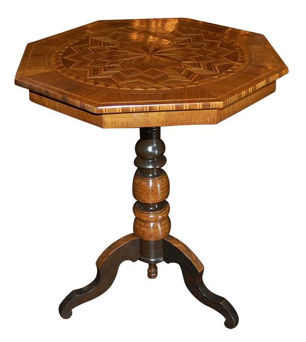 Northern Italian Inlaid Side Table