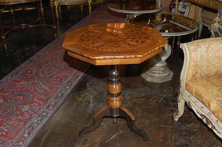Northern Italian Inlaid Side Table