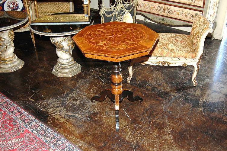 Northern Italian Inlaid Side Table