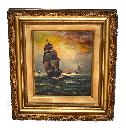 Petite Ship Scene Painting