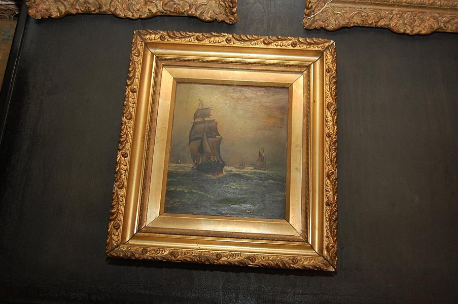 Petite Ship Scene Painting