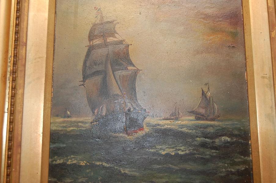 Petite Ship Scene Painting