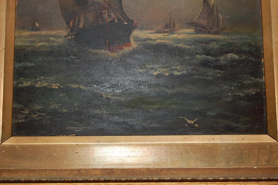 Petite Ship Scene Painting