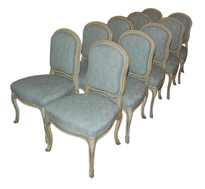 Set of 10 Italian Dining Chairs