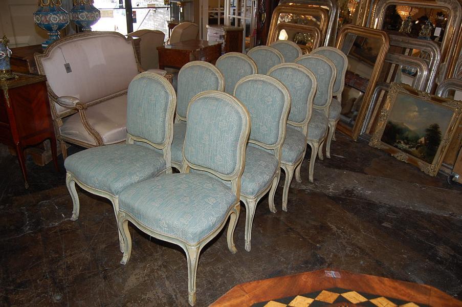 Set of 10 Italian Dining Chairs