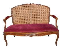 French Caned Settee