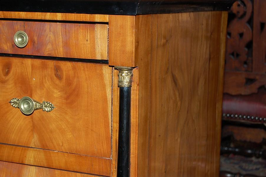 Ebonized Birch & Cherry Biedermeier Commode