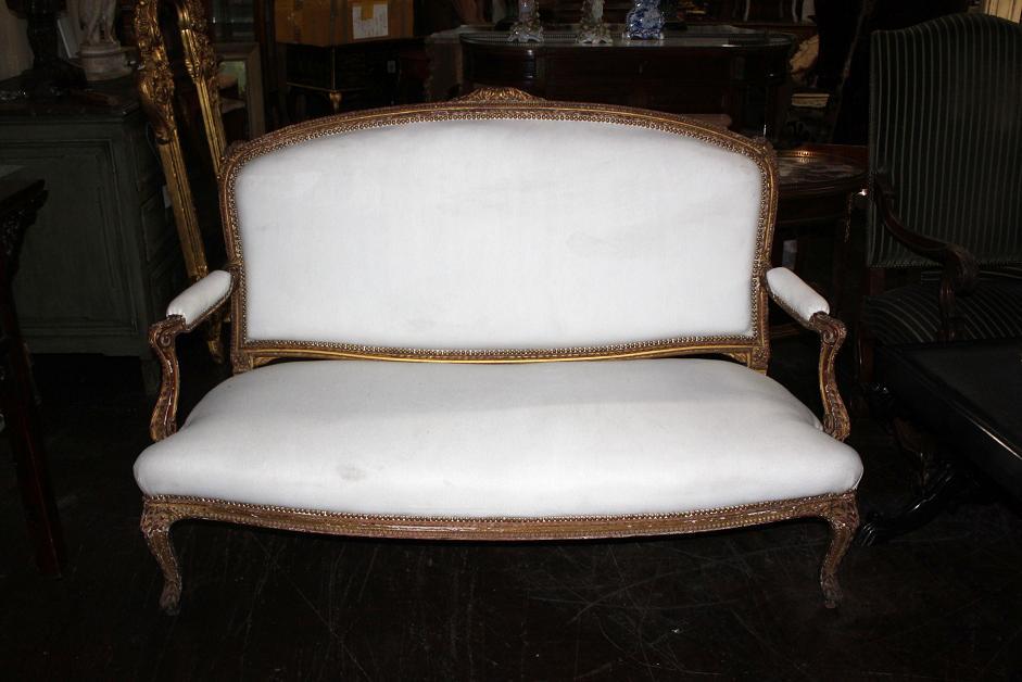 French Giltwood Settee
