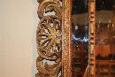 Carved Walnut Cushion Mirror