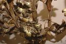 Pair Floral Gilt Brass Sconce
