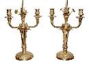 Pair French Bronze Lamps