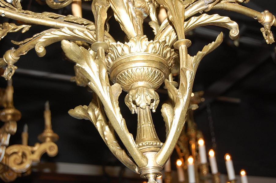 Large French Bronze Chandelier