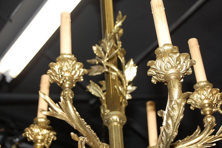 Large French Bronze Chandelier