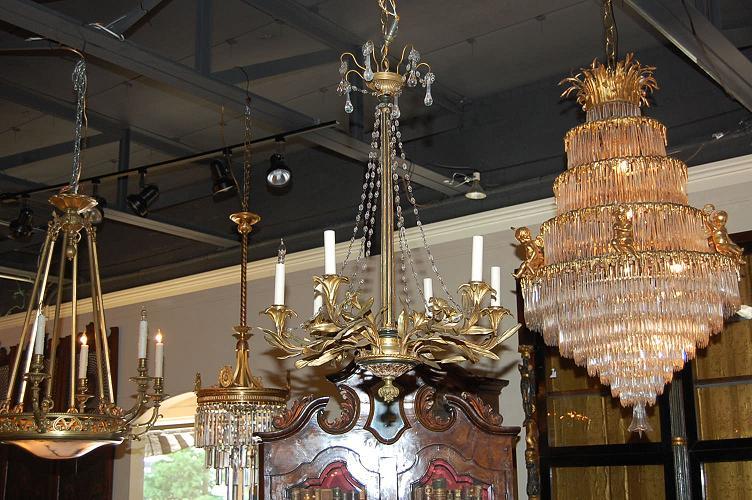 French Beaded Crystal Chandelier
