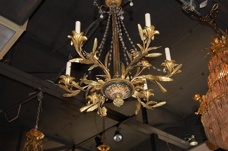 French Beaded Crystal Chandelier