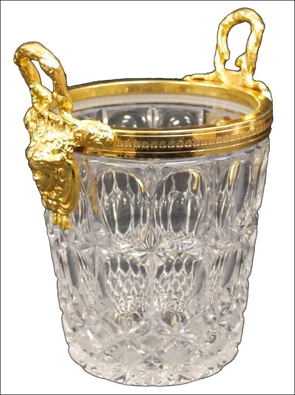Etched Crystal Ice Bucket